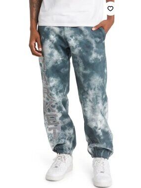 NWT Market Tie Dye Pocket Arc Mens Sweatpants Joggers Green Size S $95 [jb]